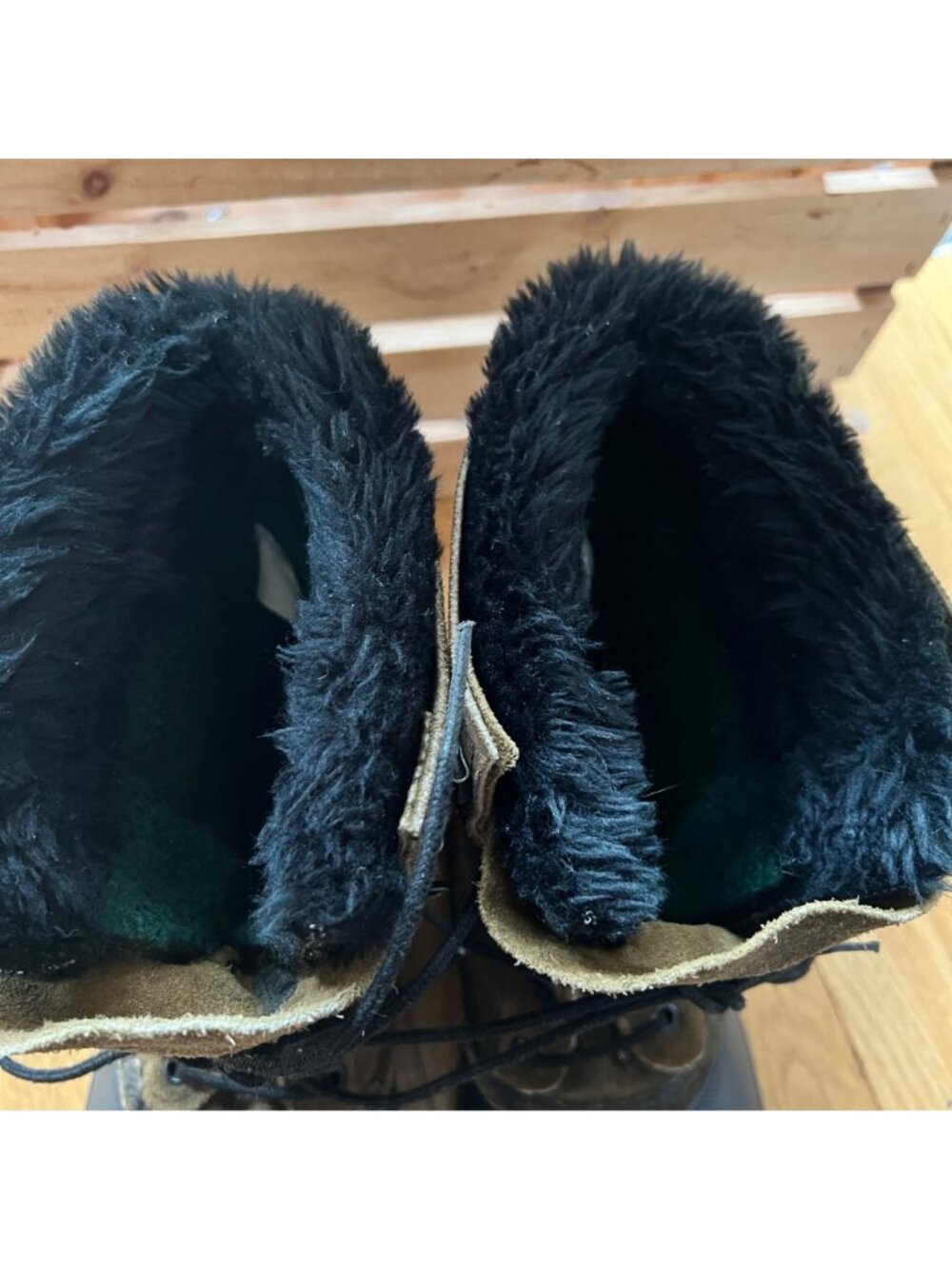 Vintage Sorel Mens Size 7 Brown Suede Kaufman Steel Shank Fur Lined Winter Boots - Picture 12 of 16